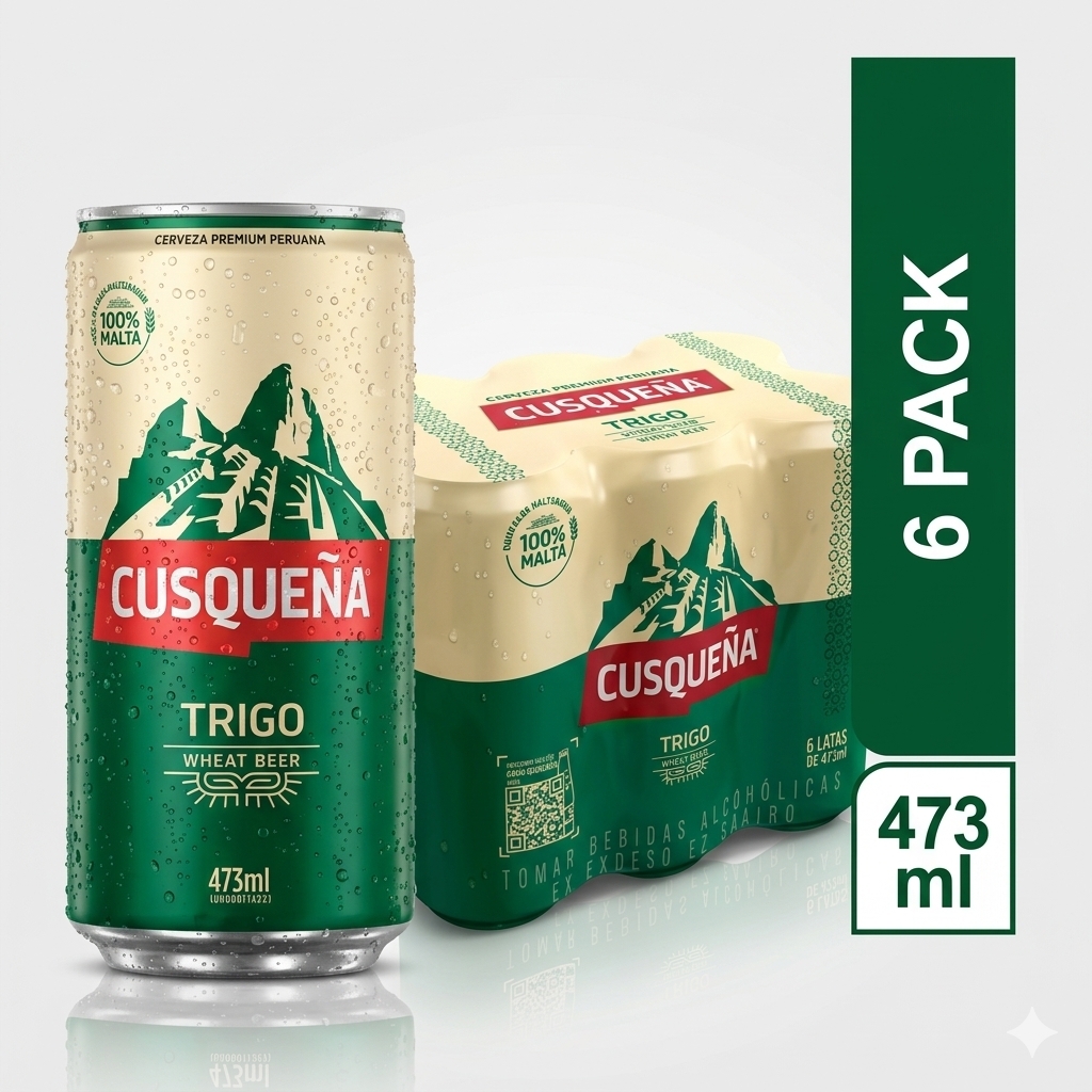 CERVEZA CUSQUEÑA DE TRIGO SIXPACK (6 LATAS X 473ML)