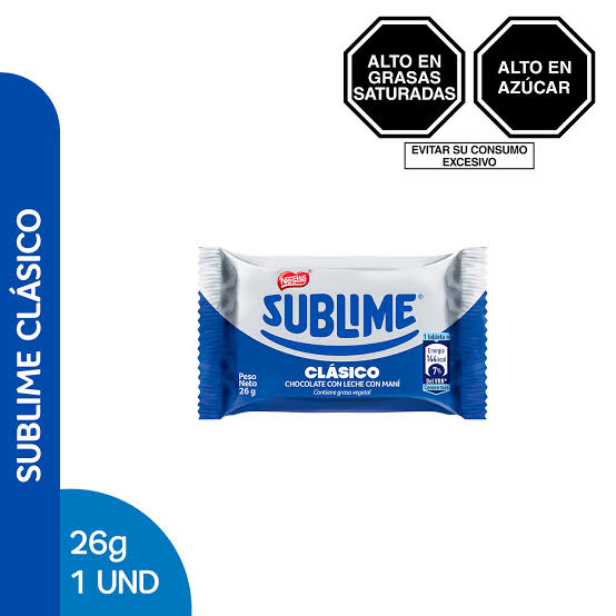 CHOCOLATE SUBLIME CLÁSICO 26 G