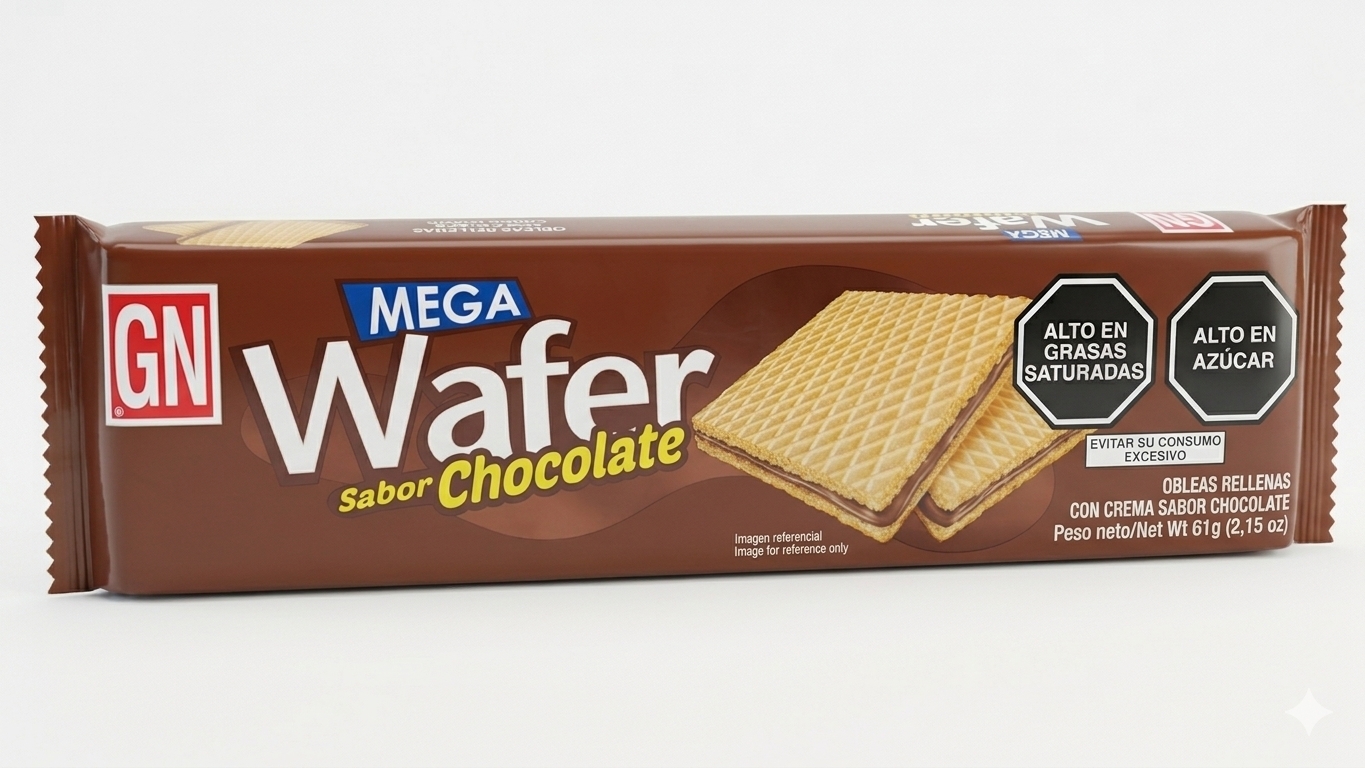 GALLETA MEGA WAFER CHOCOLATE GN (61G)