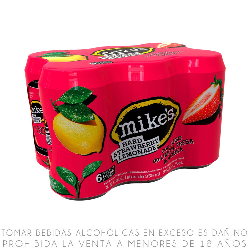 MIKE'S HARD LEMONADE FRESA LATA 355ML