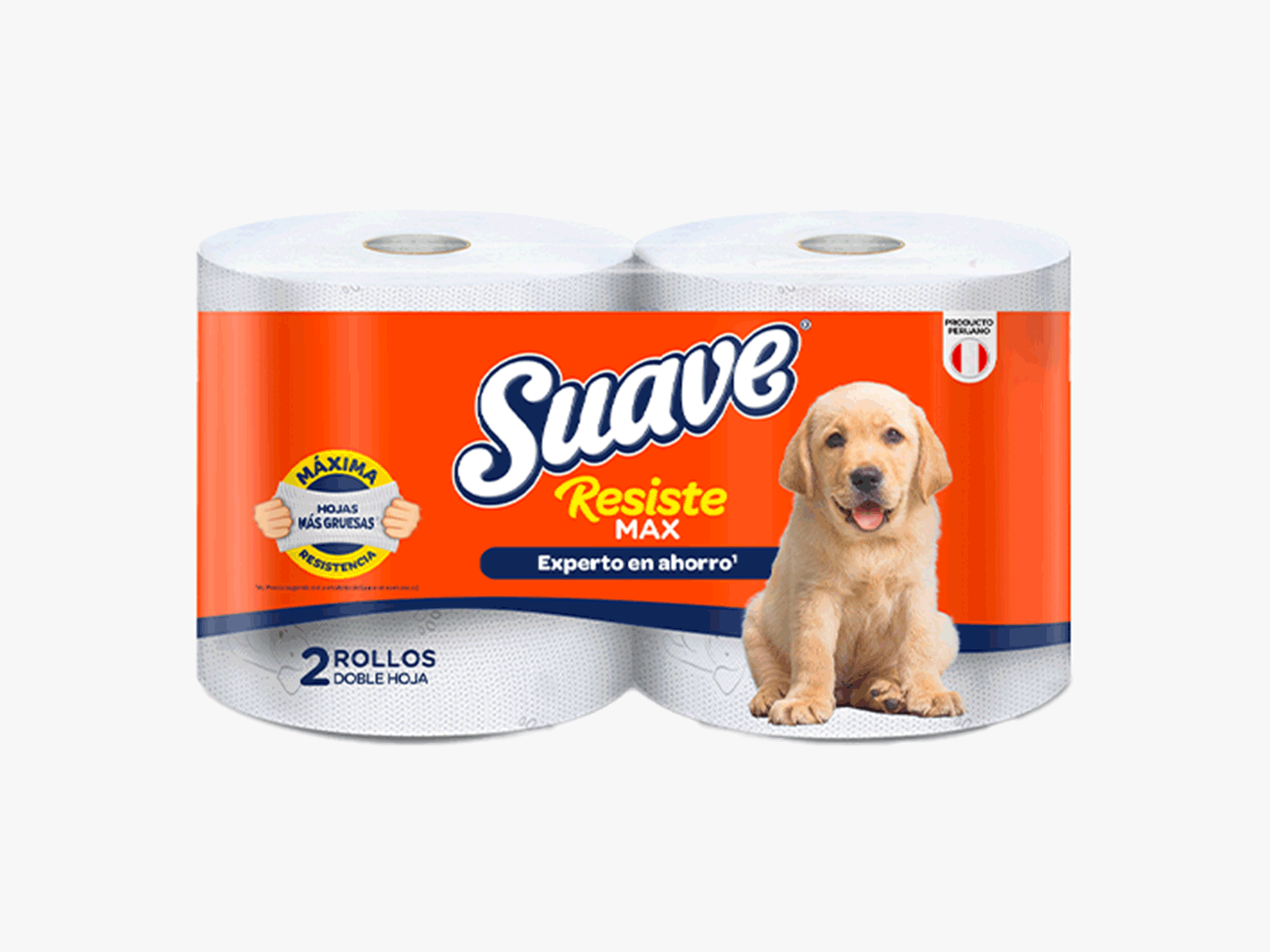 PAPEL HIGIÉNICO SUAVE RESISTE MAX DOBLE HOJA 2 ROLLOS