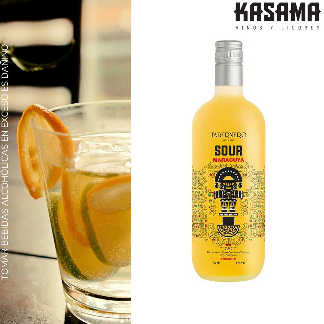 Vista 2 de PISCO TABERNERO SOUR MARACUYÁ X 700ML
