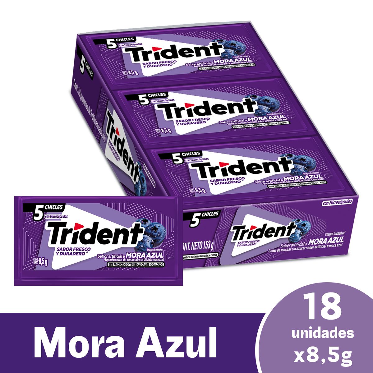 TRIDENT MORA AZUL